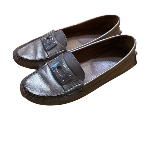 Coach Napoleon Gold Metallic Leather Driving Loafers Mocs Ladies size 7B - Picture 4 of 9